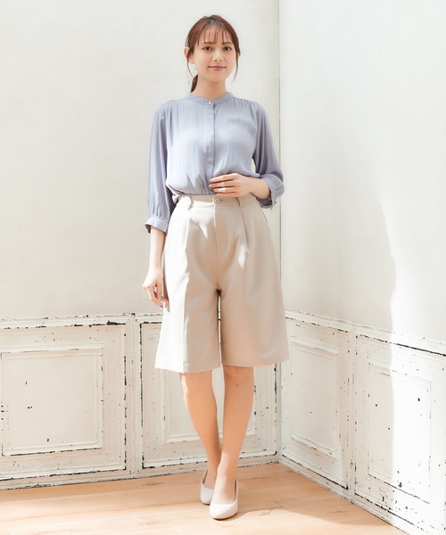 Honeys（ハニーズ）の「タックいり ハーフパンツ（その他パンツ・レディース・ブラック/ネイビー/アイボリー/グリーン系その他/ライトベージュ/ダークベージュ・LL/S/M/L）」の17枚目の写真