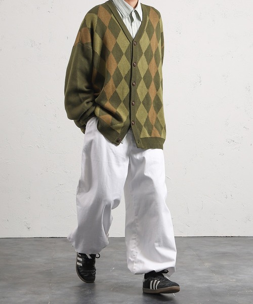 kutir（クティール）の「スプリングアーガイルカーディガン（カーディガン/ボレロ・メンズ・ブラック/ダークブラウン/イエロー/グリーン・MEDIUM/LARGE）」の10枚目の写真