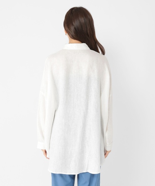 studio CLIP（スタディオクリップ）の「《リネン100％》リネンポンチョ風シャツ（シャツ/ブラウス・レディース・ブラウン/グリーン/オフホワイト/イエロー・FREE）」の14枚目の写真