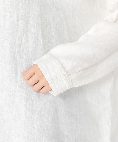 studio CLIP（スタディオクリップ）の「《リネン100％》リネンポンチョ風シャツ（シャツ/ブラウス・レディース・ブラウン/グリーン/オフホワイト/イエロー・FREE）」の16枚目の写真