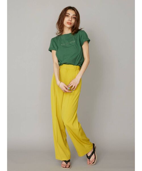 EVRIS(エヴリス)の「Embroidary Tシャツ(Tシャツ/カットソー・レディース・ホワイト/ブラック/ベージュ/グリーン・FREE)」の13枚目の写真