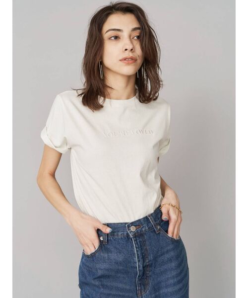 EVRIS(エヴリス)の「Embroidary Tシャツ(Tシャツ/カットソー・レディース・ホワイト/ブラック/ベージュ/グリーン・FREE)」の15枚目の写真