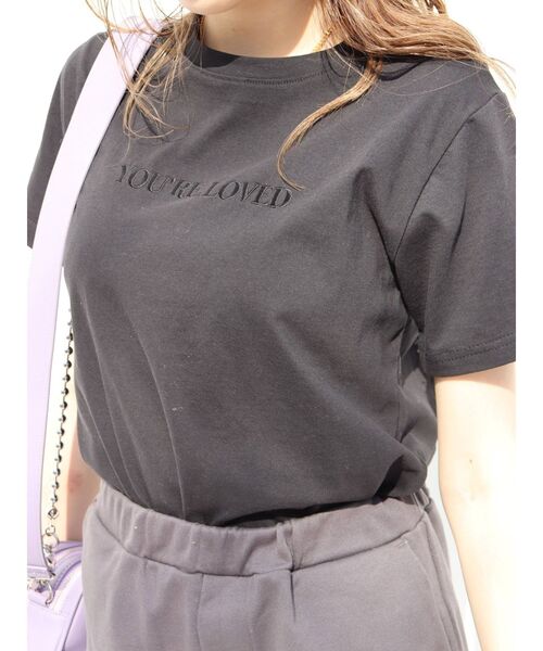 EVRIS(エヴリス)の「Embroidary Tシャツ(Tシャツ/カットソー・レディース・ホワイト/ブラック/ベージュ/グリーン・FREE)」の22枚目の写真