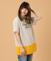 AVIREX | COLOR COMBI EMBROIDERY T-SHIRT/ カラーコンビ刺繍ティーシャツ(Tシャツ/カットソー)