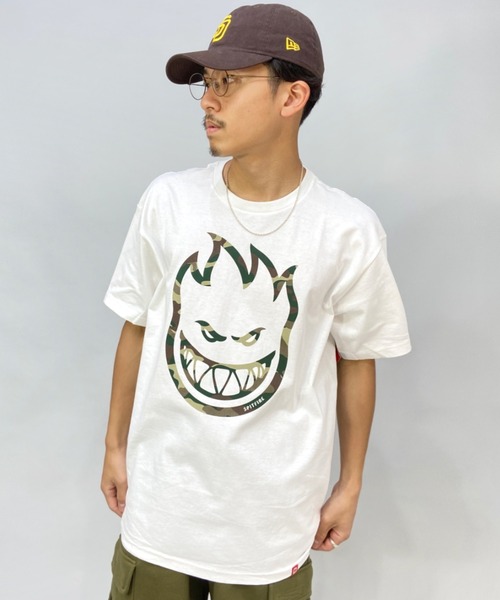 spitfire（スピットファイア）の「【ムラサキスポーツ限定】SPITFIRE/スピットファイア オーバーサイズ フロントプリント 半袖Tシャツ BIGHEAD（Tシャツ/カットソー・メンズ・ホワイト/ネイビー/グリーン/ブラック/グレー/ネイビー系/カーキ/ブラック×カーキ/ベージュ系その他・M/L/XL）」の2枚目の写真