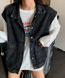 デニムジレ ベスト