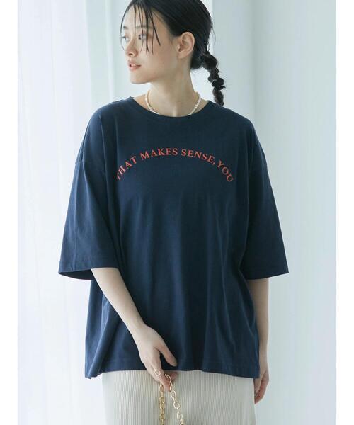 AMERICAN HOLIC（アメリカンホリック）の「BIGロゴカットプルオーバー（Tシャツ/カットソー・レディース・チャコールグレー/ネイビー/オフホワイト・M/L）」の6枚目の写真