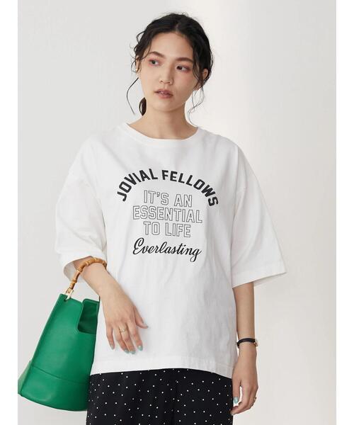 AMERICAN HOLIC（アメリカンホリック）の「BIGロゴカットプルオーバー（Tシャツ/カットソー・レディース・チャコールグレー/ネイビー/オフホワイト・M/L）」の12枚目の写真