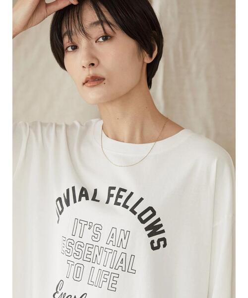 AMERICAN HOLIC（アメリカンホリック）の「BIGロゴカットプルオーバー（Tシャツ/カットソー・レディース・チャコールグレー/ネイビー/オフホワイト・M/L）」の13枚目の写真