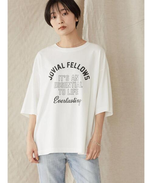 AMERICAN HOLIC（アメリカンホリック）の「BIGロゴカットプルオーバー（Tシャツ/カットソー・レディース・チャコールグレー/ネイビー/オフホワイト・M/L）」の14枚目の写真