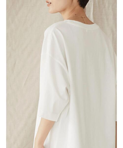 AMERICAN HOLIC（アメリカンホリック）の「BIGロゴカットプルオーバー（Tシャツ/カットソー・レディース・チャコールグレー/ネイビー/オフホワイト・M/L）」の16枚目の写真