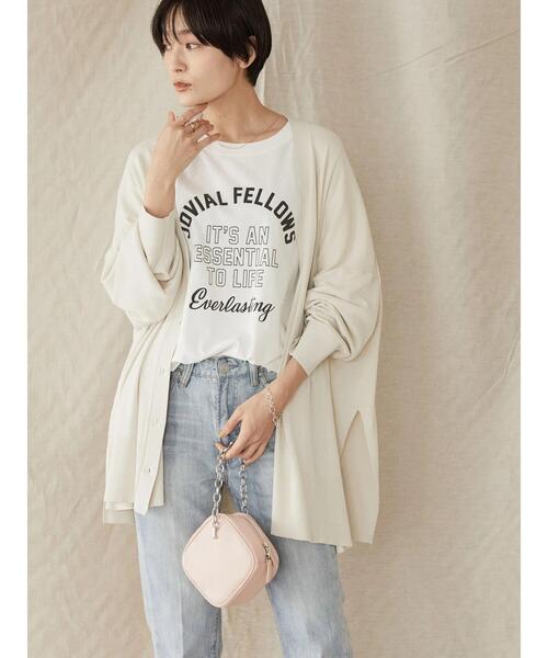 AMERICAN HOLIC（アメリカンホリック）の「BIGロゴカットプルオーバー（Tシャツ/カットソー・レディース・チャコールグレー/ネイビー/オフホワイト・M/L）」の19枚目の写真