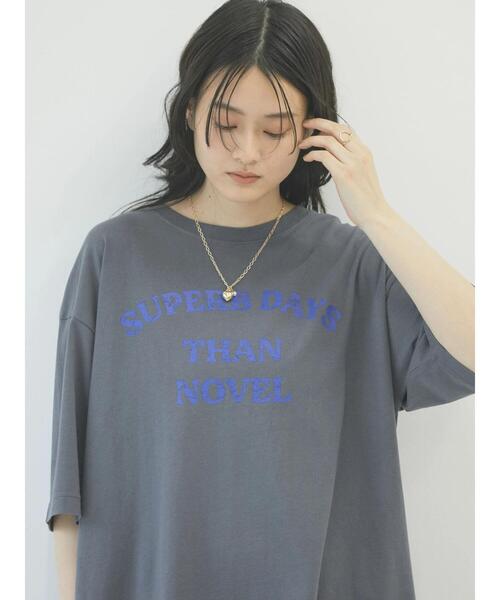 AMERICAN HOLIC（アメリカンホリック）の「BIGロゴカットプルオーバー（Tシャツ/カットソー・レディース・チャコールグレー/ネイビー/オフホワイト・M/L）」の20枚目の写真