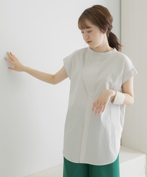 LAATO（ラート）の「2WAY BANDCOLLAR SUMMER SHIRTS（シャツ/ブラウス・レディース・ブラック/ベージュ/ピンク・FREE）」の11枚目の写真