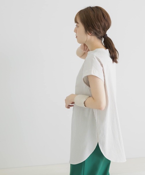 LAATO（ラート）の「2WAY BANDCOLLAR SUMMER SHIRTS（シャツ/ブラウス・レディース・ブラック/ベージュ/ピンク・FREE）」の19枚目の写真