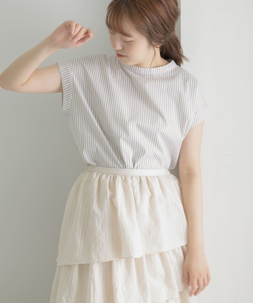 LAATO（ラート）の「2WAY BANDCOLLAR SUMMER SHIRTS（シャツ/ブラウス・レディース・ブラック/ベージュ/ピンク・FREE）」の12枚目の写真