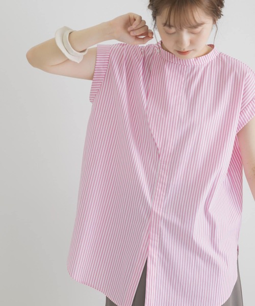 LAATO（ラート）の「2WAY BANDCOLLAR SUMMER SHIRTS（シャツ/ブラウス・レディース・ブラック/ベージュ/ピンク・FREE）」の16枚目の写真