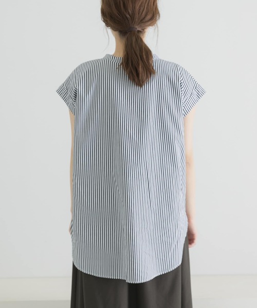 LAATO（ラート）の「2WAY BANDCOLLAR SUMMER SHIRTS（シャツ/ブラウス・レディース・ブラック/ベージュ/ピンク・FREE）」の10枚目の写真