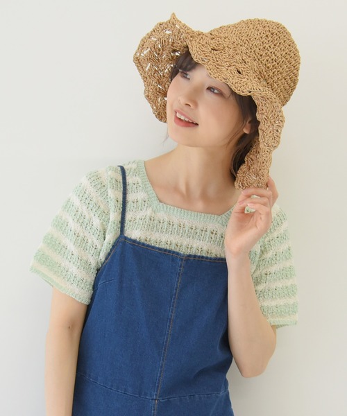 sango（sango）の「透かし編みぽこぽこニットプルオーバー（ニット/セーター・レディース・サックスブルー/ミント/ライトピンク・FREE）」の4枚目の写真