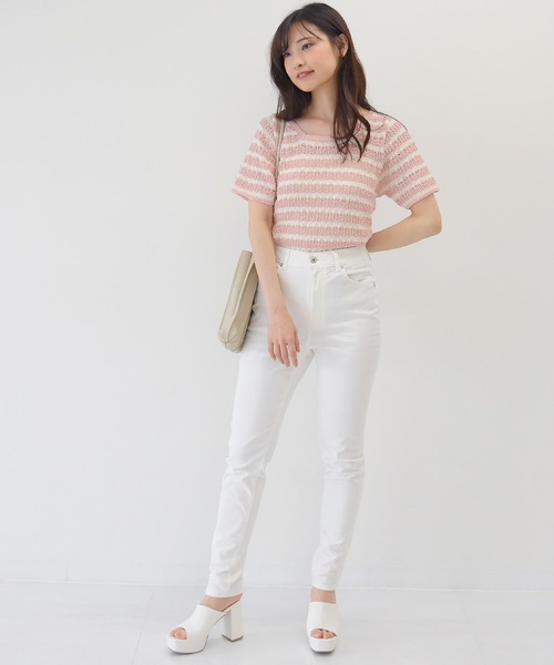 sango（sango）の「透かし編みぽこぽこニットプルオーバー（ニット/セーター・レディース・サックスブルー/ミント/ライトピンク・FREE）」の21枚目の写真