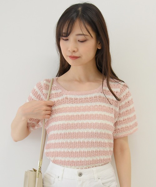 sango（sango）の「透かし編みぽこぽこニットプルオーバー（ニット/セーター・レディース・サックスブルー/ミント/ライトピンク・FREE）」の17枚目の写真