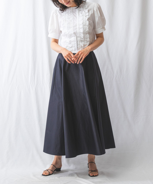 NARACAMICIE（ナラカミーチェ）の「クロプト丈フリルシャツ（シャツ/ブラウス・レディース・ホワイト・M/S/L）」の7枚目の写真