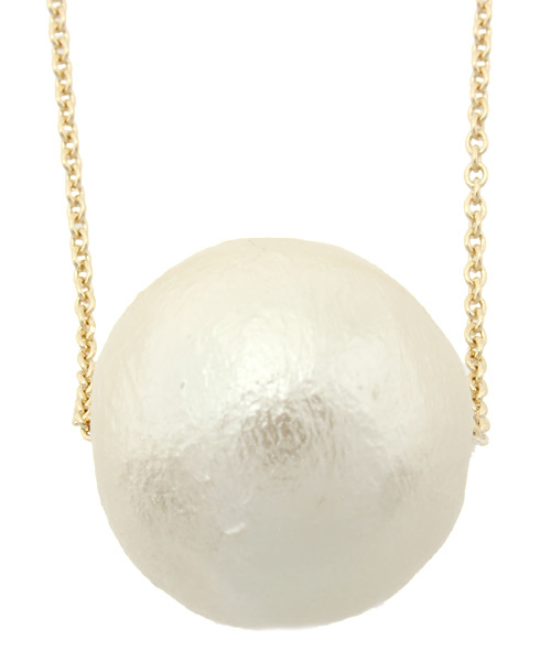 B:MING by BEAMS（ビーミングバイビームス）の「ビーミング by ビームス / 1粒コットンパールネックレス（ネックレス・レディース・ホワイト/ブラック・ONE SIZE）」の8枚目の写真