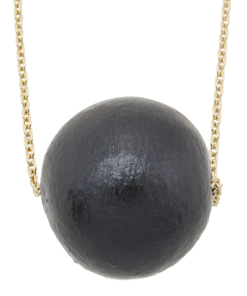 B:MING by BEAMS（ビーミングバイビームス）の「ビーミング by ビームス / 1粒コットンパールネックレス（ネックレス・レディース・ホワイト/ブラック・ONE SIZE）」の3枚目の写真