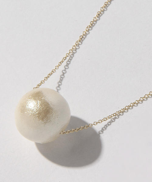 B:MING by BEAMS（ビーミングバイビームス）の「ビーミング by ビームス / 1粒コットンパールネックレス（ネックレス・レディース・ホワイト/ブラック・ONE SIZE）」の6枚目の写真