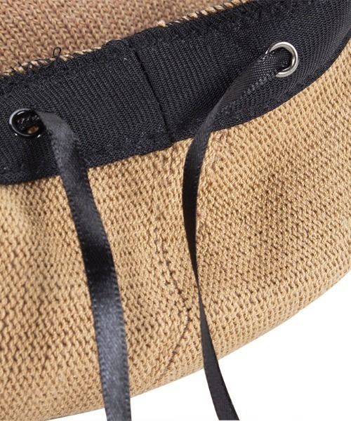 Auntie Rosa（アンティローザ）の「サマーニット カラーベレー帽（ハンチング/ベレー帽・レディース・ブラック/ベージュ/オフホワイト/ブルー・ONE SIZE）」の7枚目の写真