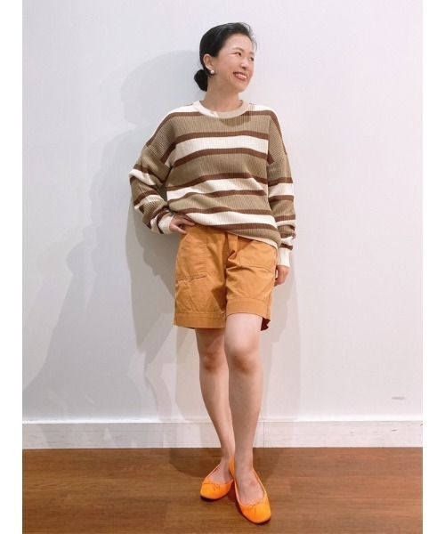 GAP（ギャップ）の「オーバーサイズ ストライプ セーター（ニット/セーター・メンズ・ベージュ/グリーン/ブラック×ホワイト・S/M/L/XL/XS）」の19枚目の写真