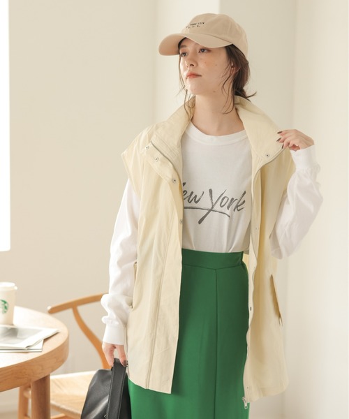 ANGIE（アンジー）の「スタンドカラーミリタリーベスト（ベスト・レディース・ブラック/カーキ/アイボリー・FREE）」の12枚目の写真