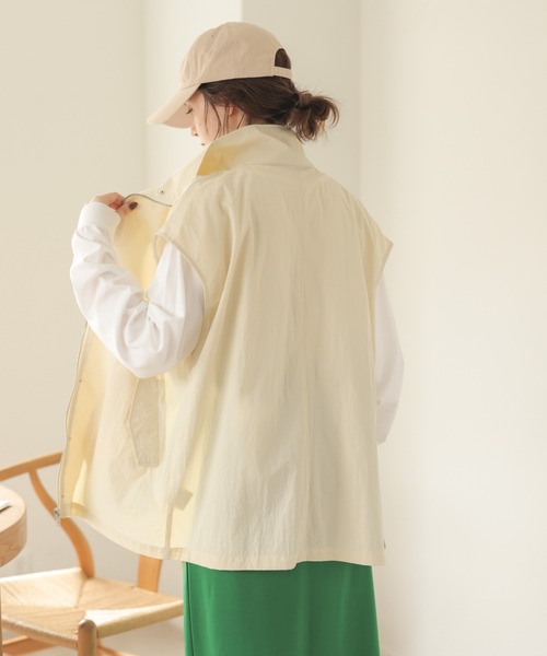 ANGIE（アンジー）の「スタンドカラーミリタリーベスト（ベスト・レディース・ブラック/カーキ/アイボリー・FREE）」の14枚目の写真