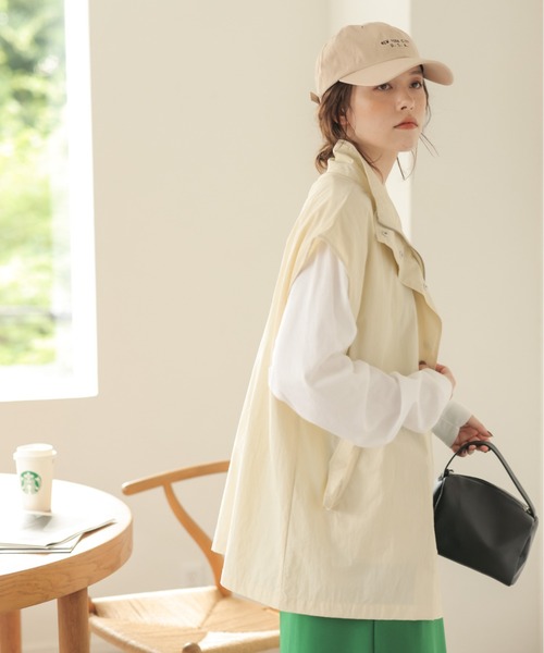 ANGIE（アンジー）の「スタンドカラーミリタリーベスト（ベスト・レディース・ブラック/カーキ/アイボリー・FREE）」の15枚目の写真