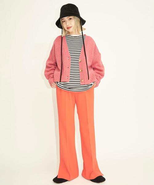 BEAUTY&YOUTH UNITED ARROWS（ビューティーアンドユースユナイテッドアローズ）の「5GウールVネックショートカーディガン（カーディガン/ボレロ・レディース・オフホワイト/ピンク/ライム/ダークグレー/ロイヤルブルー/レッド・FREE）」の7枚目の写真