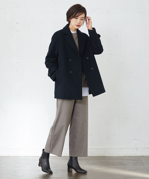 J.PRESS Ladies(J.プレス レディス)の「【洗える】Mixツイードチェック セミワイド パンツ(その他パンツ・レディース・ライトグレー系3/ブラウン系3・S/XS/XXS)」の7枚目の写真