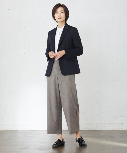 J.PRESS Ladies(J.プレス レディス)の「【洗える】Mixツイードチェック セミワイド パンツ(その他パンツ・レディース・ライトグレー系3/ブラウン系3・S/XS/XXS)」の9枚目の写真
