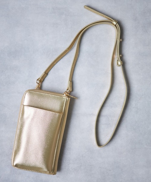 deux amour（ドゥーザムール）の「携帯ウオレットバッグ（ボディバッグ/ウエストポーチ・レディース・ブラック/シルバー/ゴールド/オレンジ/グリーン・FREE(9)）」の5枚目の写真