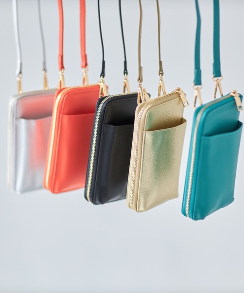 deux amour（ドゥーザムール）の「携帯ウオレットバッグ（ボディバッグ/ウエストポーチ・レディース・ブラック/シルバー/ゴールド/オレンジ/グリーン・FREE(9)）」の2枚目の写真