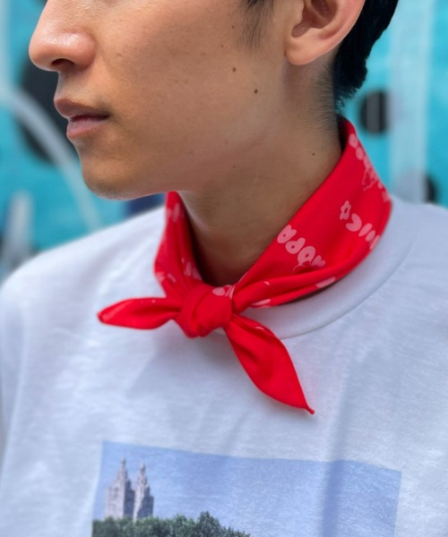 CIAOPANIC（チャオパニック）の「【きっこうちゃん×CIAOPANIC】コラボバンダナ（バンダナ/スカーフ・メンズ・ネイビー/レッド/オレンジ/グリーン・FREE）」の3枚目の写真