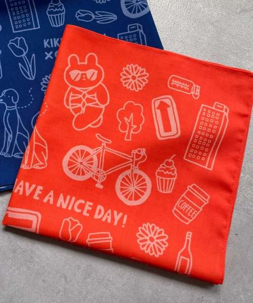 CIAOPANIC（チャオパニック）の「【きっこうちゃん×CIAOPANIC】コラボバンダナ（バンダナ/スカーフ・メンズ・ネイビー/レッド/オレンジ/グリーン・FREE）」の9枚目の写真