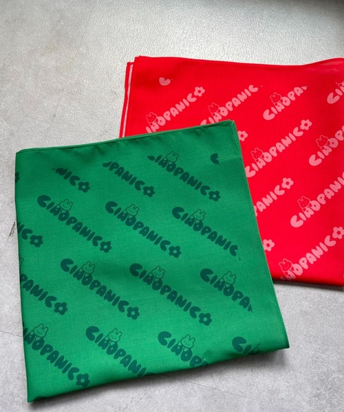 CIAOPANIC（チャオパニック）の「【きっこうちゃん×CIAOPANIC】コラボバンダナ（バンダナ/スカーフ・メンズ・ネイビー/レッド/オレンジ/グリーン・FREE）」の7枚目の写真