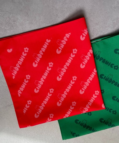 CIAOPANIC（チャオパニック）の「【きっこうちゃん×CIAOPANIC】コラボバンダナ（バンダナ/スカーフ・メンズ・ネイビー/レッド/オレンジ/グリーン・FREE）」の5枚目の写真