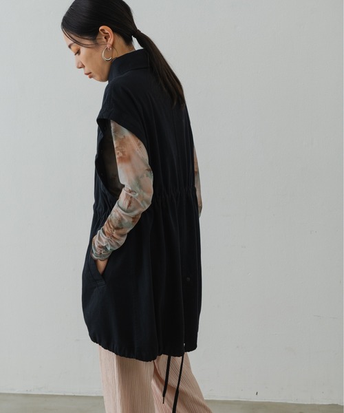 Shelly island（シェリーアイランド）の「2WAYミリタリージャケット/ベスト（ミリタリージャケット・レディース・ブラック/カーキ・M）」の12枚目の写真