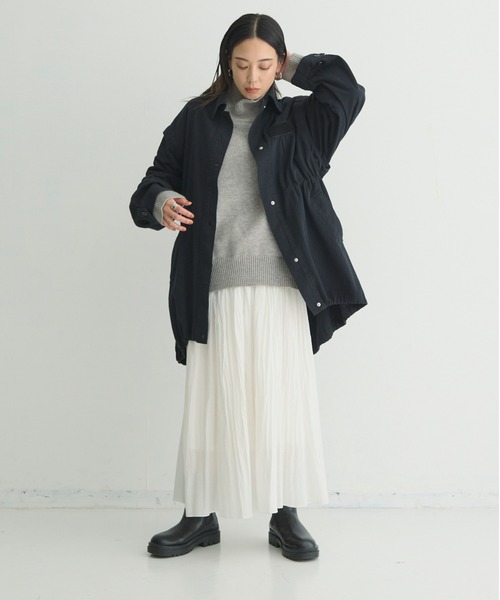 Shelly island（シェリーアイランド）の「2WAYミリタリージャケット/ベスト（ミリタリージャケット・レディース・ブラック/カーキ・M）」の15枚目の写真