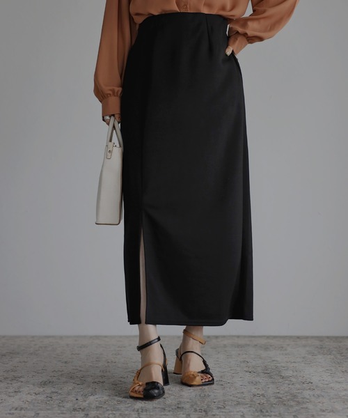 Bonjour Sagan（ボンジュールサガン）の「ストレッチスリットスカート（スカート・レディース・ブラック/ピンク/グレイッシュベージュ/テラコッタ・FREE）」の10枚目の写真
