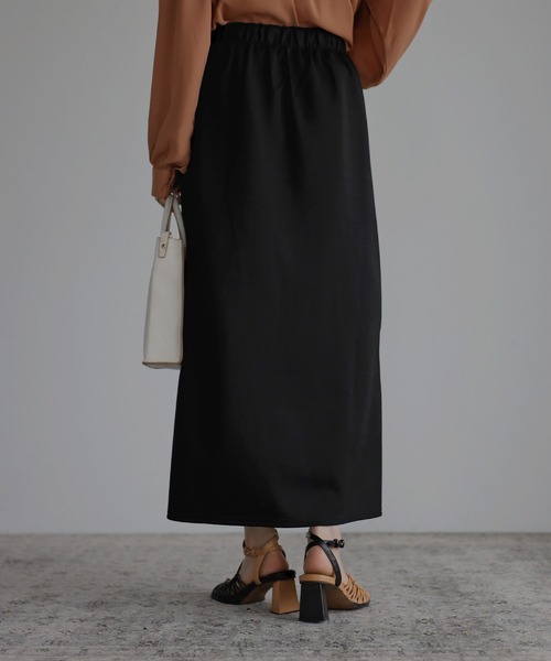 Bonjour Sagan（ボンジュールサガン）の「ストレッチスリットスカート（スカート・レディース・ブラック/ピンク/グレイッシュベージュ/テラコッタ・FREE）」の12枚目の写真