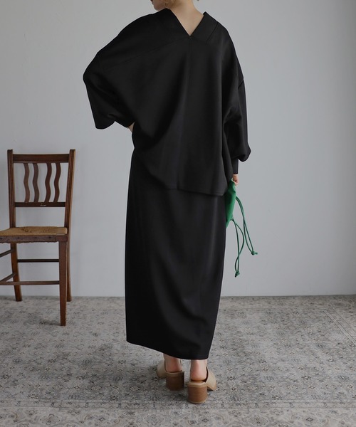 Bonjour Sagan（ボンジュールサガン）の「ストレッチスリットスカート（スカート・レディース・ブラック/ピンク/グレイッシュベージュ/テラコッタ・FREE）」の15枚目の写真