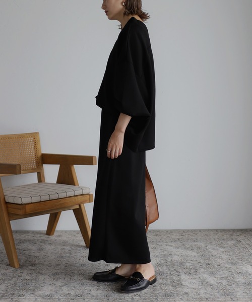 Bonjour Sagan（ボンジュールサガン）の「ストレッチスリットスカート（スカート・レディース・ブラック/ピンク/グレイッシュベージュ/テラコッタ・FREE）」の7枚目の写真