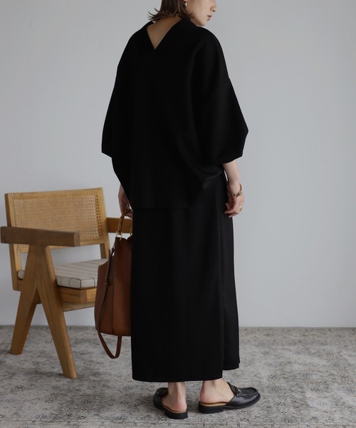 Bonjour Sagan（ボンジュールサガン）の「ストレッチスリットスカート（スカート・レディース・ブラック/ピンク/グレイッシュベージュ/テラコッタ・FREE）」の9枚目の写真